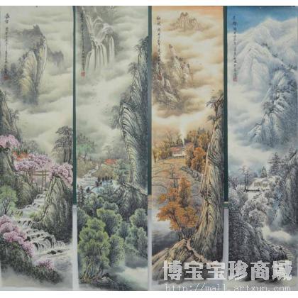 陈何林 四季四条屏 类别: 国画山水作品